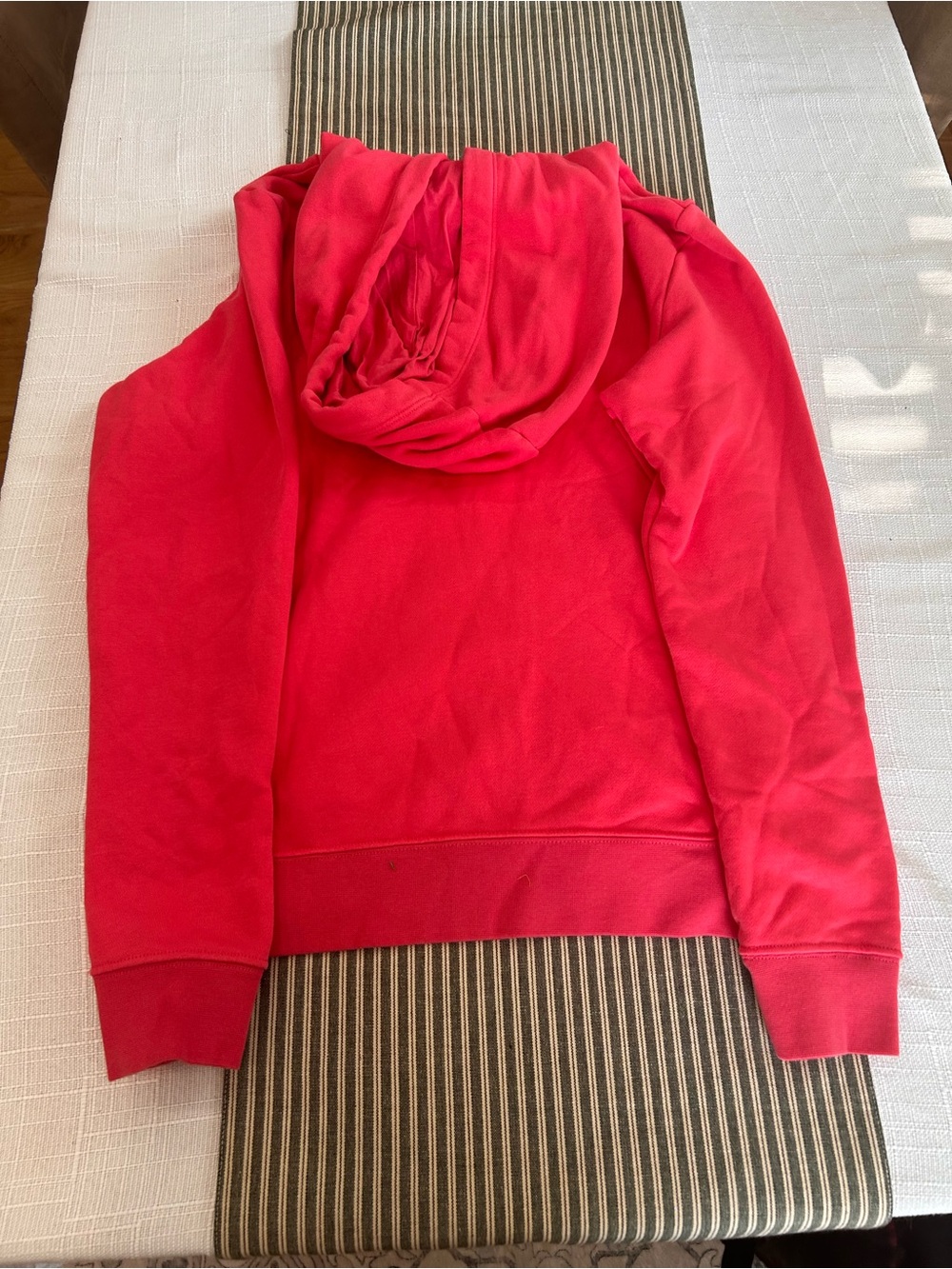 Nike Bright Red Hoodie with White Swoosh - Picture 2 of 2